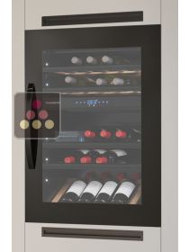 Cave à vin encastrable en colonne auto-ventilée 2 températures - Porte Full glass DOMETIC
