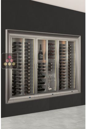 Combiné encastrable de 3 caves à vin multi-usages modulaires, encastrement surélevé 350mm - Groupe froid déporté R134a