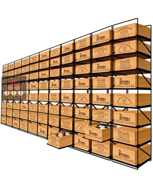 La seule solution pour stocker 88 caisses de vins et 1056 Bouteilles MODULORACK