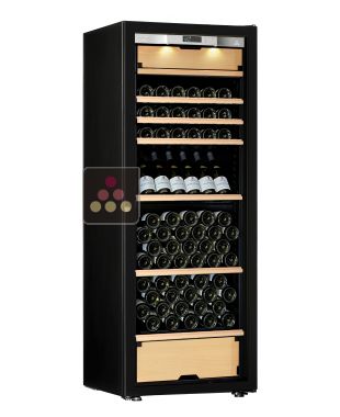 Cave à vin Multi-Usages de vieillissement et de service des vins rouges et des vins frais - 3 températures - Présentation mixte - Porte Full Glass TRANSTHERM