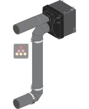 Kit de gaines semi-rigide en polyéthylène pour climatiseur de cave Friax - Diam intérieur 180mm FRIAX