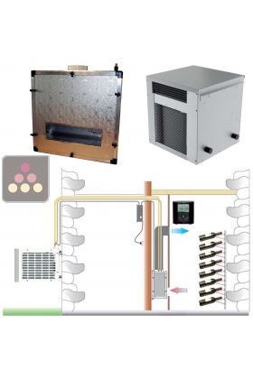 Climatiseur de cave naturelle jusqu'à 82m3 - Evaporateur gainable - Groupe de condensation gainable