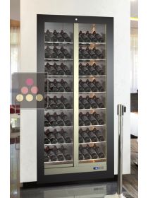 Vitrine à vin enchassable multi-usages service ou conservation - Bouteilles inclinées CALICE DESIGN