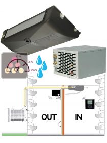Climatiseur de cave naturelle jusqu'à 230m3 - avec humidificateur et fonction chauffage - évaporateur plafonnier FRIAX