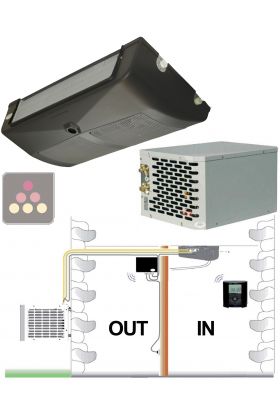 Climatiseur de cave à vin 3500W - Froid uniquement - évaporateur plafonnier