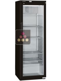 Armoire positive ventilée noire - Porte vitrée - 359L LIEBHERR PRO