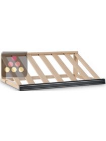 Clayette de présentation en bois à fronton noir pour modèle L595mm à poser sur clayette fixe ou coulissante DOMETIC