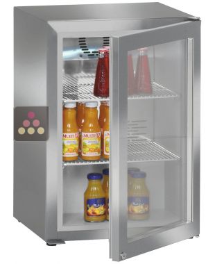 Armoire de comptoir positive vitrée pose libre Inox - 44L LIEBHERR PRO