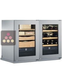Combiné cave à cigares avec gestion de la température et de l'hygrométrie et cave à vin. LIEBHERR