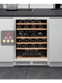Cave à vin 2 températures de service encastrable sous plan CLIMADIFF