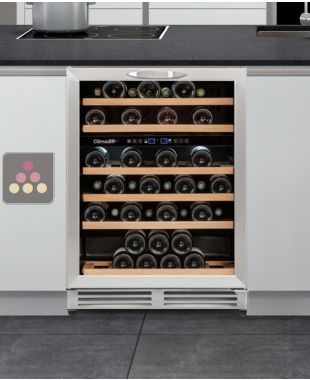 Cave à vin 2 températures de service encastrable sous plan CLIMADIFF
