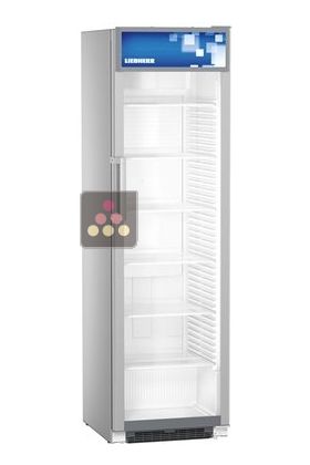 Armoire positive ventilée - Porte vitrée avec éclairage LED latéral et display lumineux - 422L