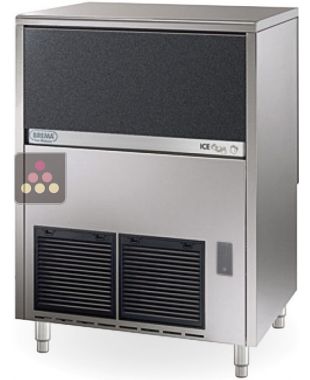 Machine à glaçons cubiques 71kg/24h avec réserve intégrée 40kg et nettoyage automatique - Pose libre - Condenseur à air BREMA