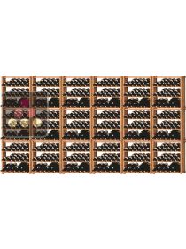 Lot de 18 casiers modulaires en hêtre massif pour 630 Bouteilles Ma Cave à Vin