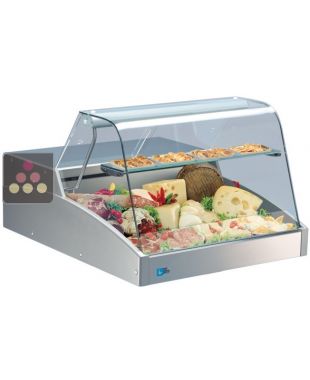 Comptoir réfrigéré posable pour produits sensibles - Largeur 150cm - Vitrage bombé TECNOX