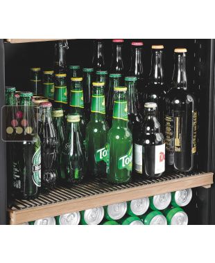 Clayette en hêtre avec grille métallique pour stockage de bouteilles verticales ARTEVINO