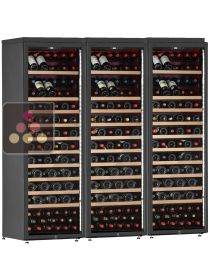 Combiné de 3 caves à vin mono-température de service ou de conservation - Équipement mixte CALICE