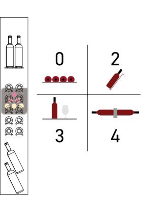 Agencement intérieur standard pour modèle P36cm 1 ou 3 faces vitrées