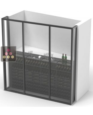 Rangements modulaires de 93 bouteilles - Fabrication spécifique ARCHITECTURE INTERIEURE DU VIN
