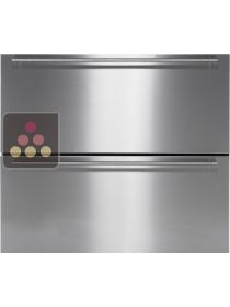 Kit de 2 façades inox de portes habillable pour réfrigérateur à tiroir NORCOOL