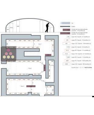 Aménagement Bois et métal pour caves de 16000 bouteilles - Fabrication spécifique Ma Cave à Vin