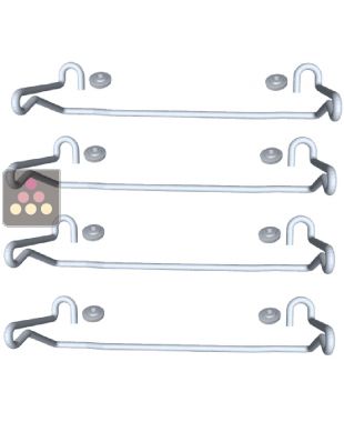 Lot de 4 potences Chain My Wine pour fixation murale ou au plafond CHAIN MY WINE