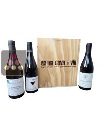 Coffret-bois Initiation aux Terroirs 3 bouteilles : Bourgogne Hautes Cotes de Beaune, Aloxe-Corton, Crozes-Hermitage Sélection Vin