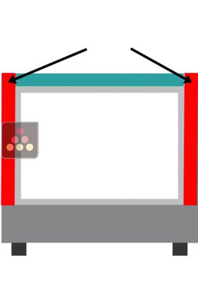 Habillage métallique magnétique Verticale petit modèle Calice Design modulaire - Montant latéral