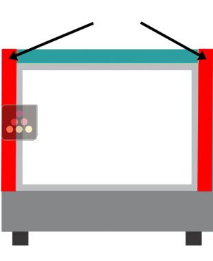 Habillage métallique magnétique Verticale petit modèle Calice Design modulaire - Montant latéral CALICE DESIGN