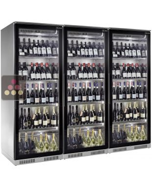 Combiné de 3 caves à vin de service mono ou multi-températures BRERA