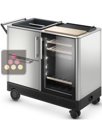Bar mobile d'extérieur avec cave de service 2 températures et bac isotherme de présentation - Modèle d'exposition DOMETIC