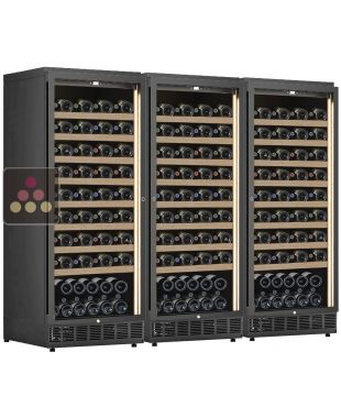 Combiné de 3 caves à vin enchassables mono-température de service ou de conservation - Clayettes coulissantes
CALICE