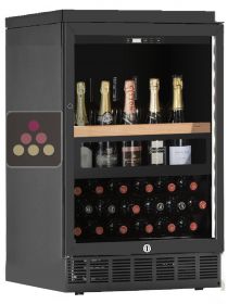 Cave à vin enchassable mono-température service ou conservation avec tiroir coulissant pour bouteilles debout CALICE