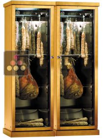 Combiné de 2 caves à charcuterie mono-température - Pose libre - Habillage bois CALICE