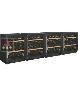 Combiné de 4 caves à vin mono-température de vieillissement ou de service - Equipement stockage ARTEVINO