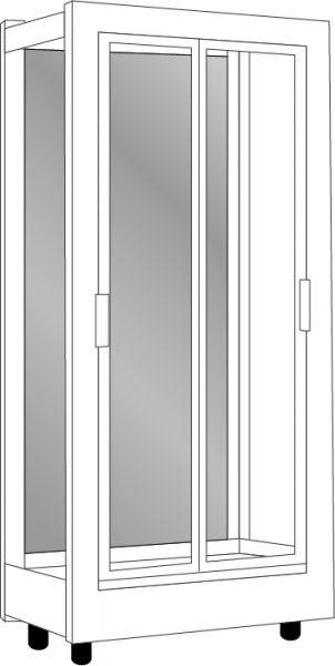 Les panneaux intérieurs sont habillés en aluminium anodisé sans miroir 